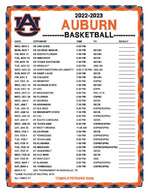 auburn basketball schedule 2023